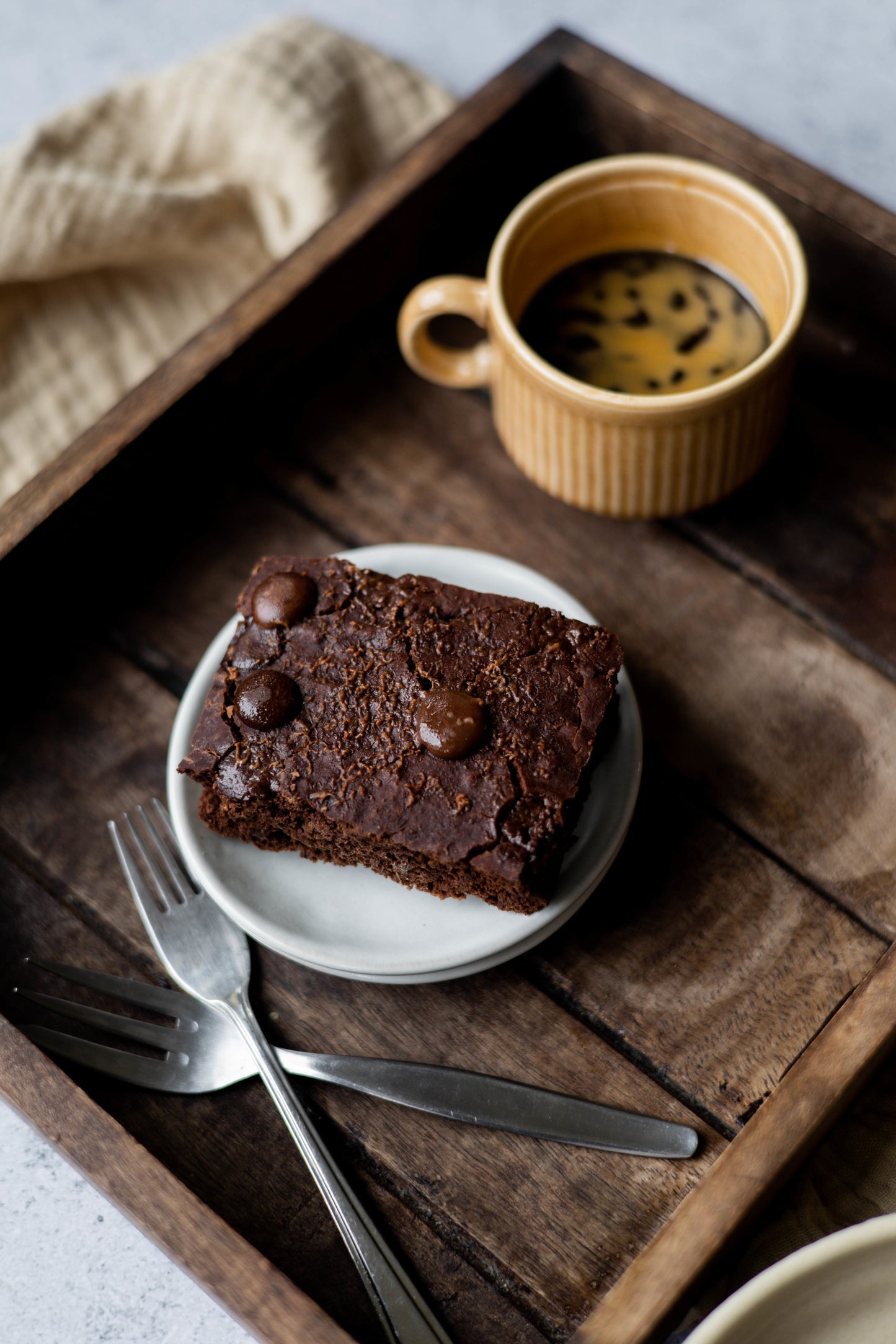 Vegan brownie double chocolate