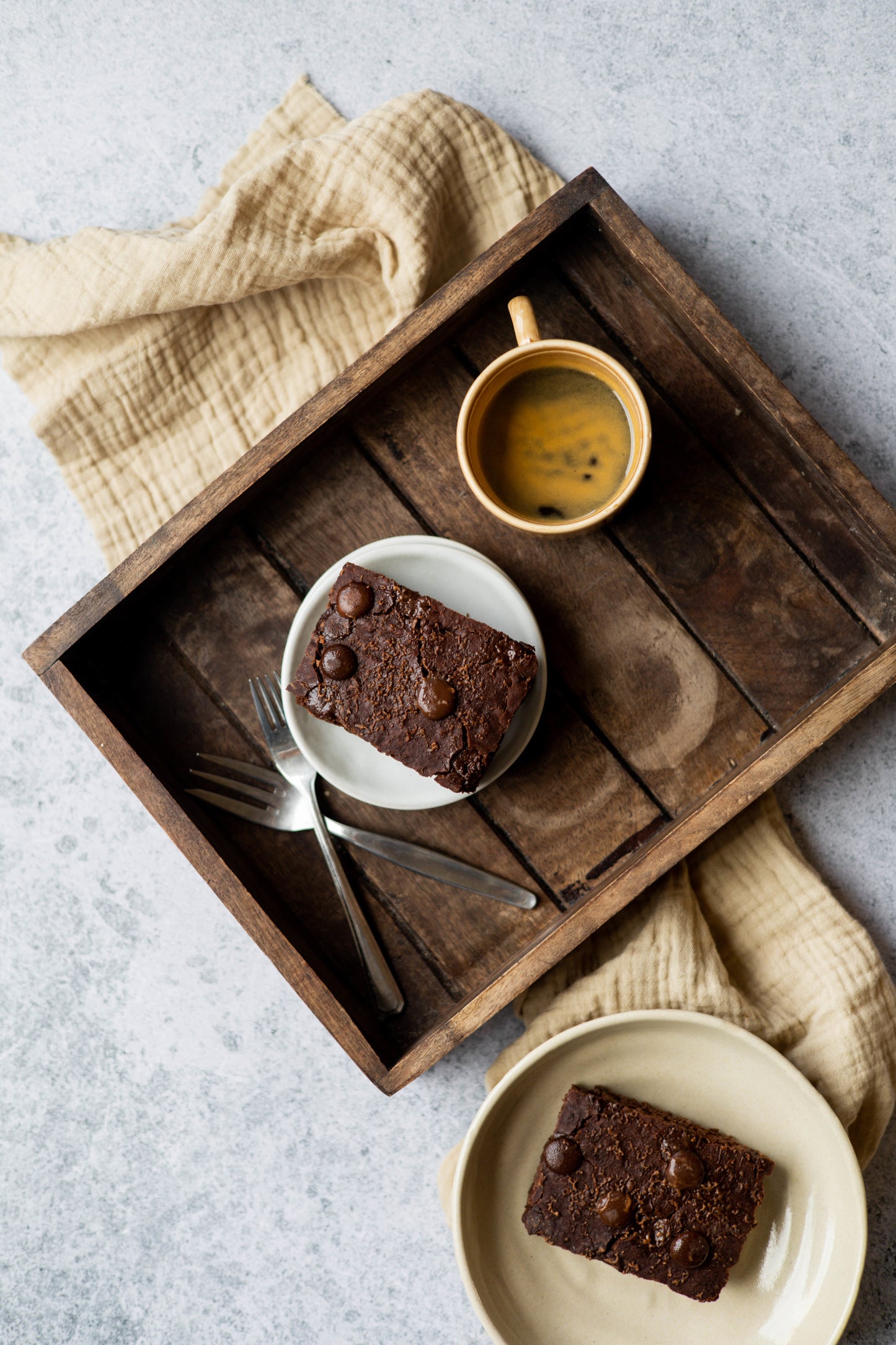 Vegan brownie double chocolate